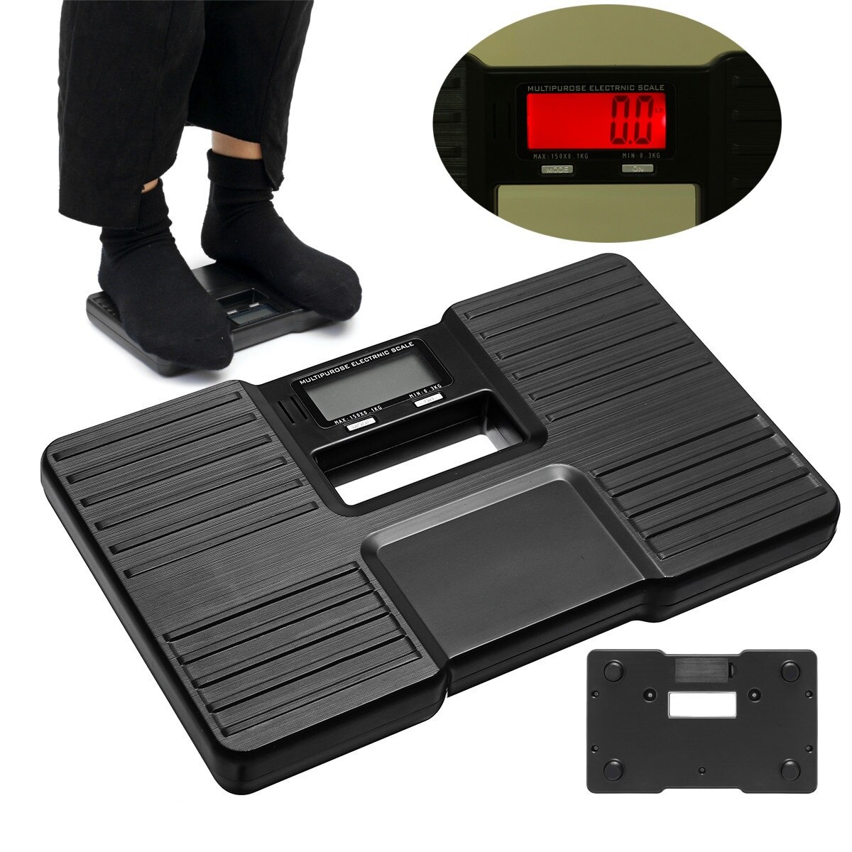 150Kg Electroni Digitale Lichaam Weegschaal Badkamer Gym Smart Weegschalen Lcd Display Body Wegen Digitale Weegschaal
