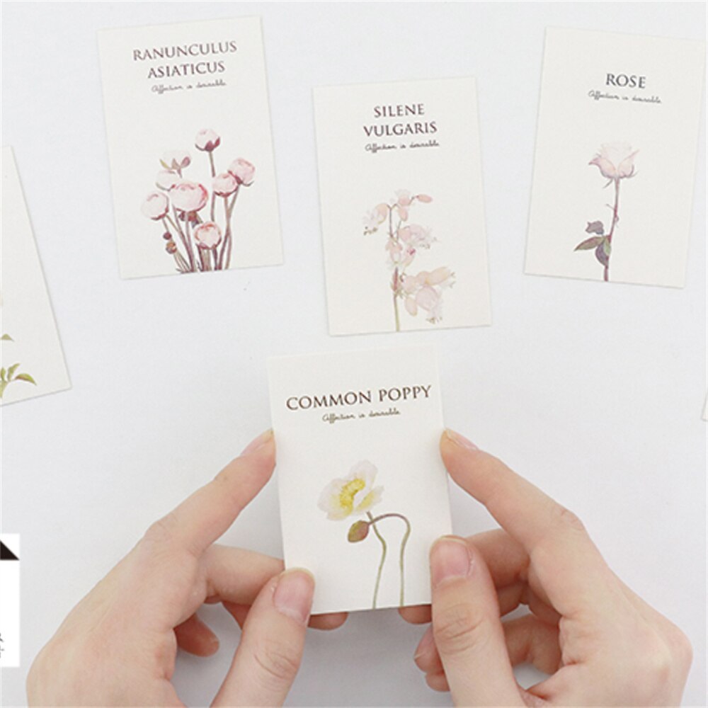 28Pcs/box Hand Painted Flowers Card Mini Postcard Greeting Cards Birthday Letter Message Card School Supplies
