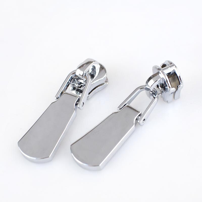 10pz di Modo di 5 # Cursori e ganci per chiusure lampo per Giubbotti I Vestiti del Metallo Chiusure lampo cerniera lampo kit di Riparazione Testa Della Chiusura Lampo Borsa FAI DA TE Accessori per il Cucito KY699: cromo-10pezzi