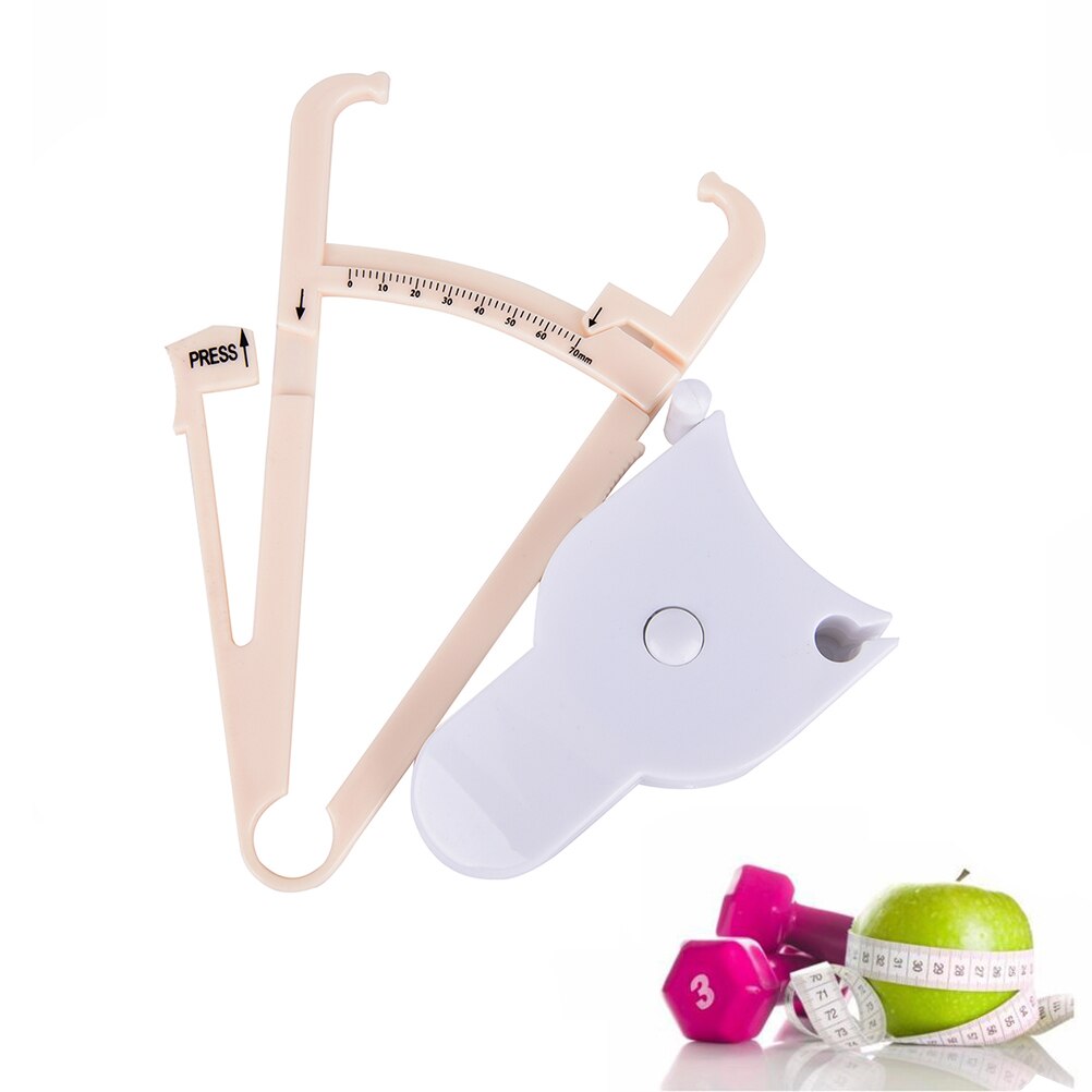 Skinfold Body Fat Monitor With Measurement Chart Caliper Fat Tester Skinfold Measurement Tape Health Care Tool
