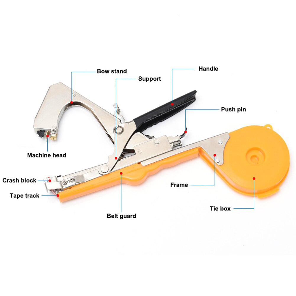 Garden Tool Plant Tying Tapener Hand Tying Binding Machine Vine Branch Machine Tied Twig Gun Strapping Vegetable Grape Stem