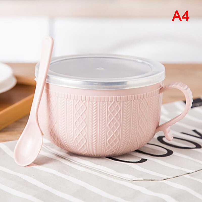 Stainless Steel Double Ramen Bowl Instant Noodle Bowl Anti-scalding Cute Rabbit: 4