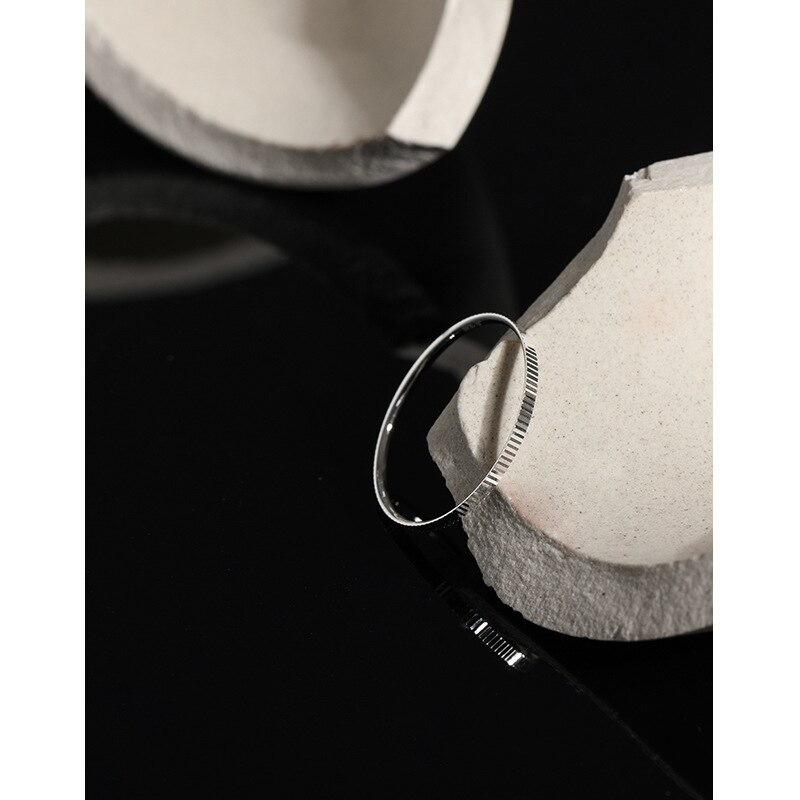 Eenvoudig Echte 925 Sterling Zilver 1.2Mm Smalle Ringen Voor Vrouwen Accessoires Mode Vrouw Ring Silver Party Vrouwelijke Vinger Sieraden