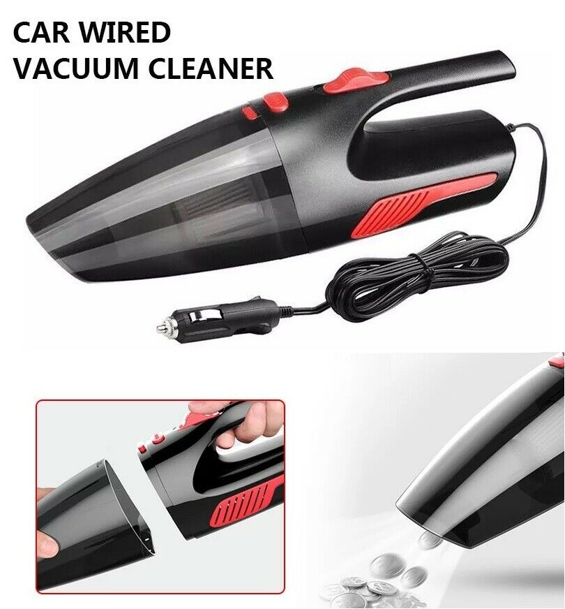 Car Vacuum Cleaner Wet Dry Handheld 12V 120W Cigarette Lighter Car Cleaning Accessories For RV Camper Van Motorhome SUV Trailer