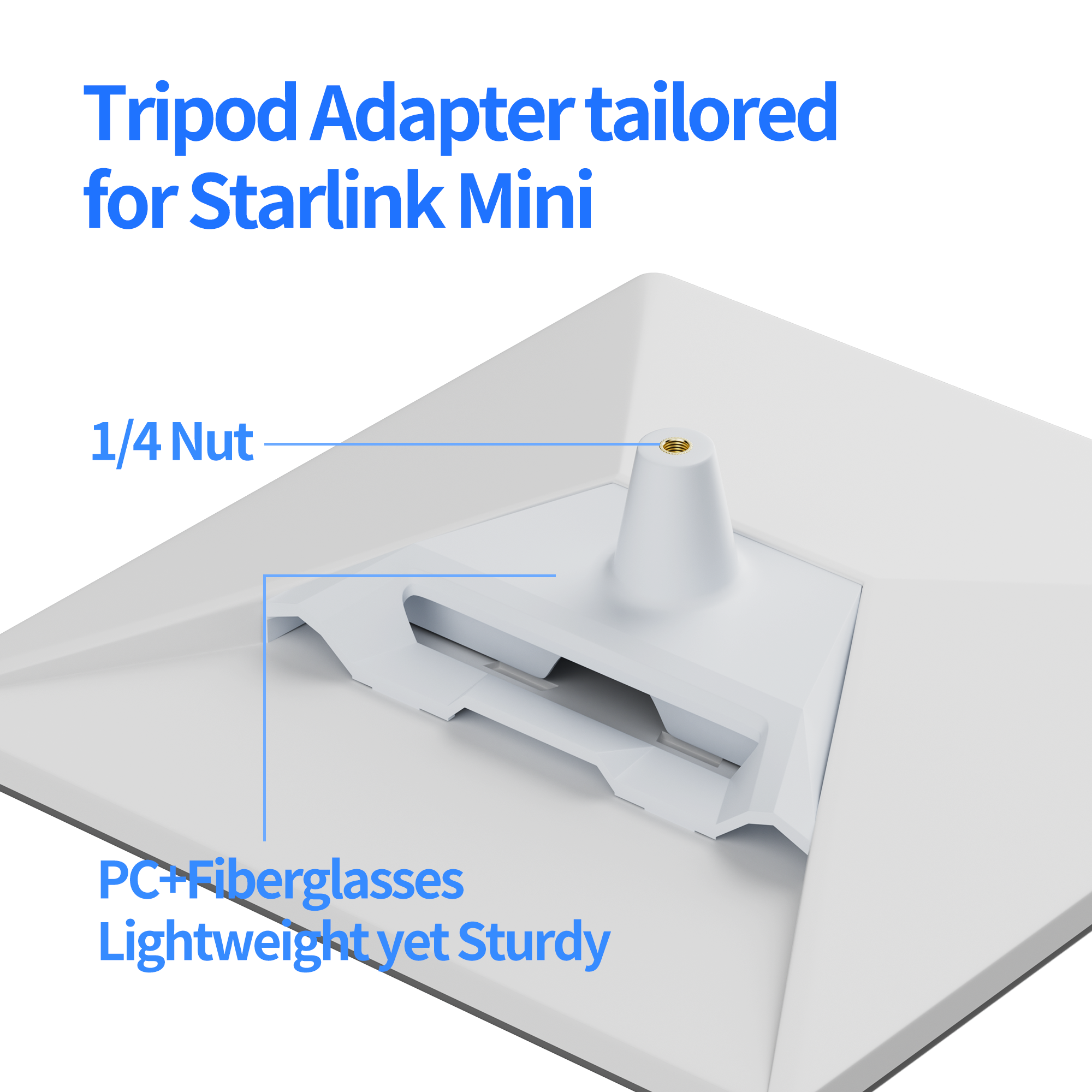 Starlink Mini-statiefbevestiging inclusief adapter, 3 niveaus verstelbare hoogte 360 ° Tilt-compatibele Starlink Mini-standaardmontageset