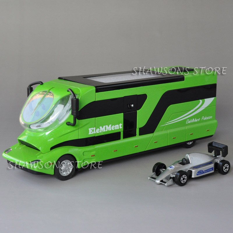 1:50 MODELLINI di LUSSO MODELLO di camper GIOCATTOLI TIRARE INDIETRO ELEMMENT PALAZZO camper furgone replica SUONO LUCE: verde