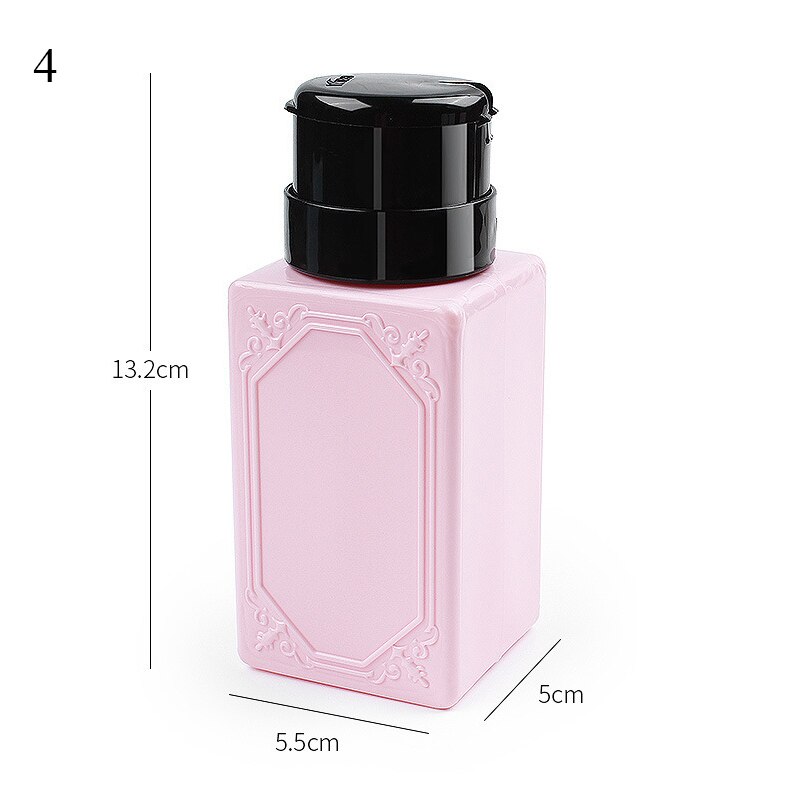 1PC 200ml Empty Pump Cleaner Bottle Dispenser Alcohol Press Lotion Nail Polish Remover Make Up Refillable Container Tools: 4