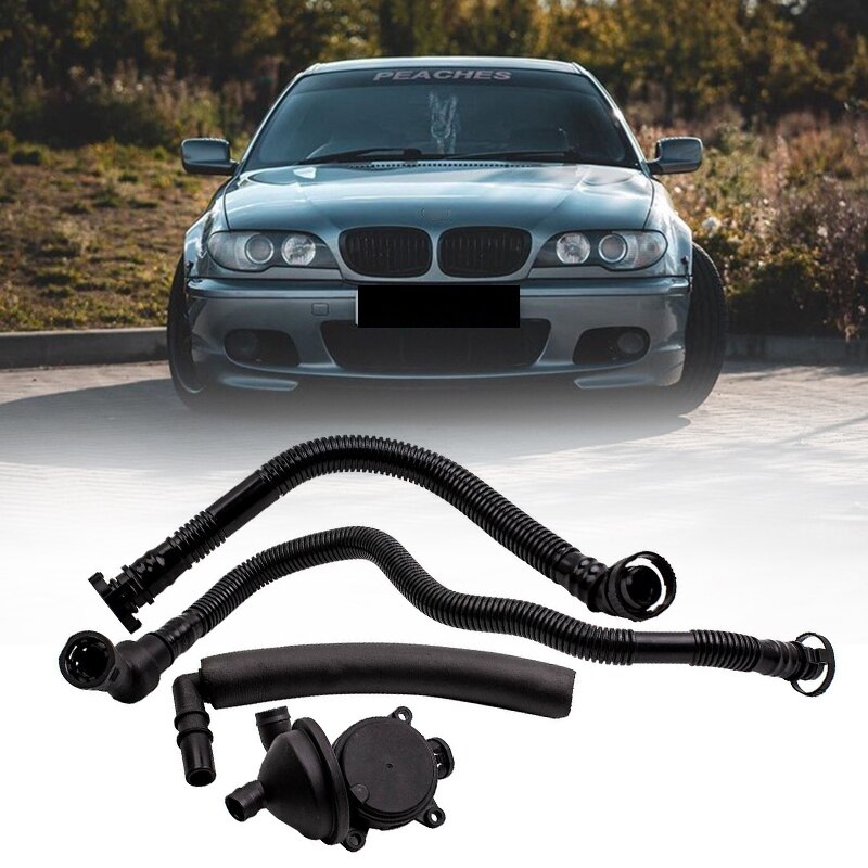 Car Crankcase Breather Vent Valve + Hose Kit for BMW E46 316I 318I Z4 E85 E83 E90 11617503520 11157533346 11157503524: Default Title