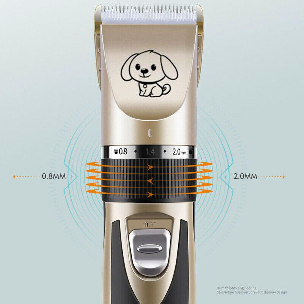 Cortadora de pelo eléctrica para mascotas, Kit de cortapelo recargable de bajo ruido para perros y gatos, máquina cortadora de pelo para gatos, afeitadora de aseo, Tijera