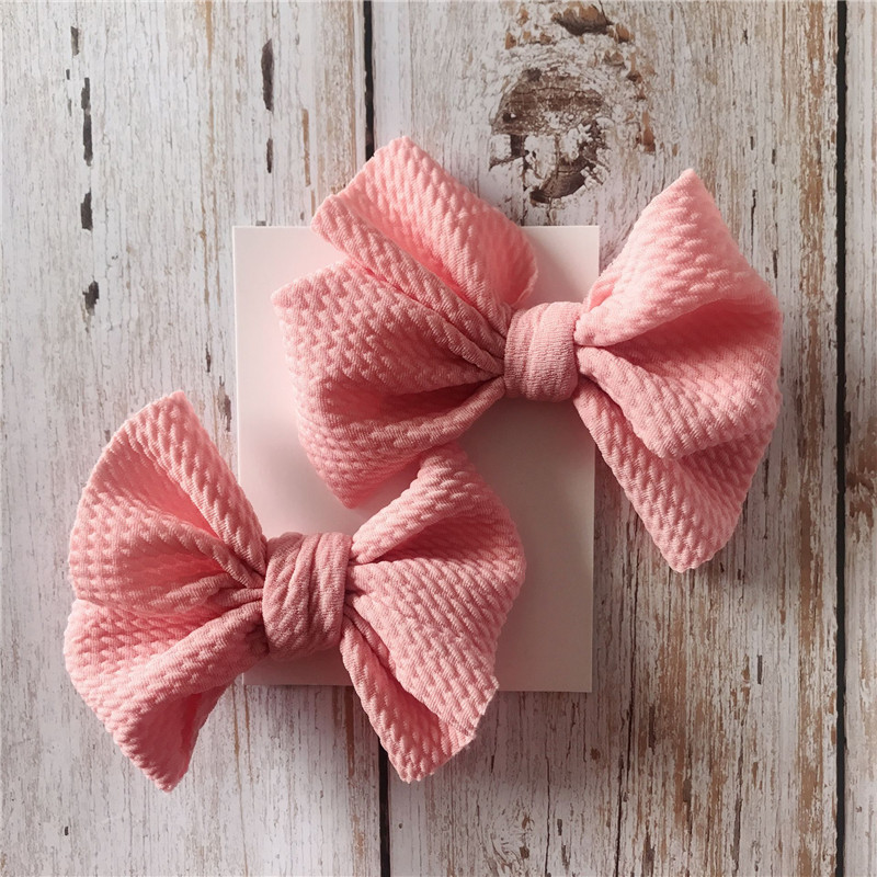 Focusnorm 2Pcs Infant Kids Baby Girls Hair Pin Bow Clips Headwear Ribbon Bowknot Barrettes Baby Headwear: I