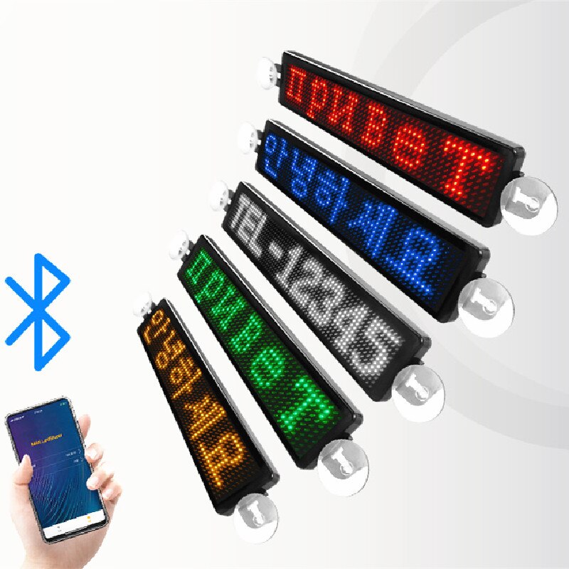 12v LED signage Bluetooth programmable LED display wireless graffiti text 12 * 72 matrix information flat display scrolling text