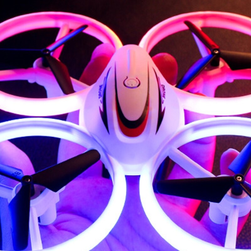 2.4Ghz 4CH Afstandsbediening Drone Met Led Licht Mini Quadcopter Vliegtuigen Speelgoed Y4UD