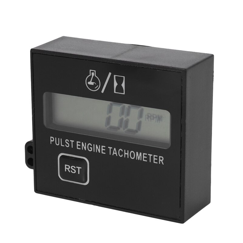 Gasoline Digital Engine Tachometer Inductive Pulse Tachometer Waterproof with Battery for Chain Saw Mower 2/4 Stroke