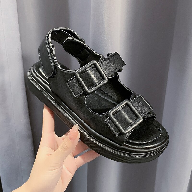 Heel Flat Sandal Shoe Female Sandals Comfort Shoes for Women Leather Summer Beach Casual Shoes Woman Sandal