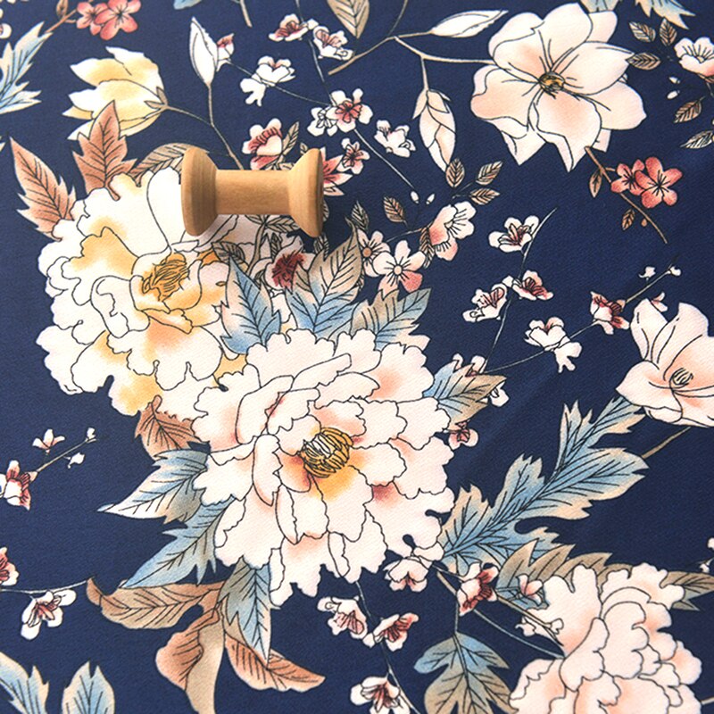 Printed Polyester Chiffon Fabric Spring and Summer Women Shirt Print Fabric Full Polyester Textile Apparel Material