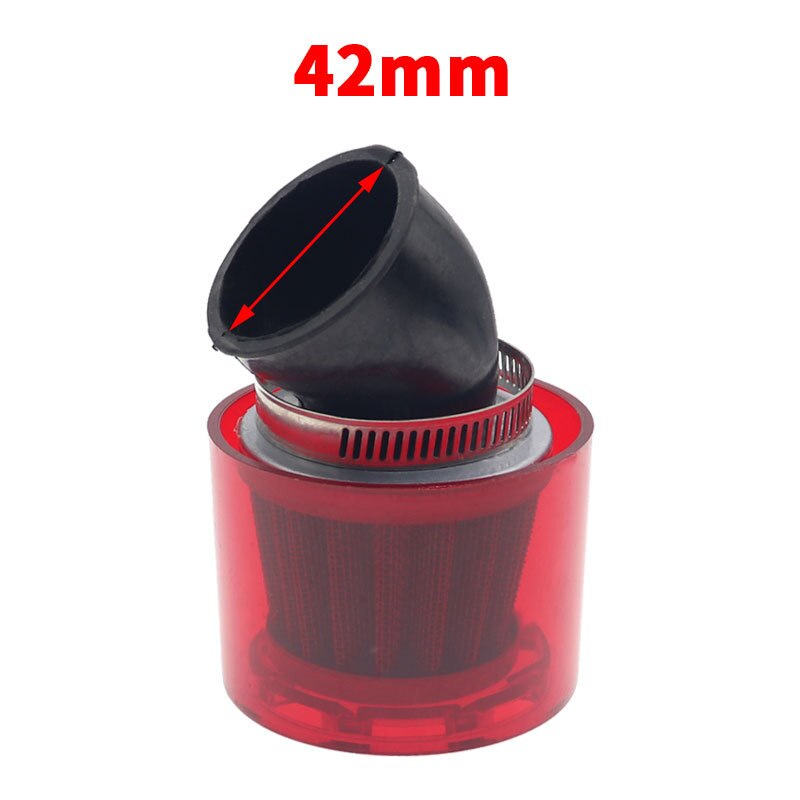 35/38/42/45/48-50/58-60mm Bend Elbow Neck Motorcycle Motorbike Air Filter Cleaner Fits 50cc-250cc ATV Pit Dirt Bike Splash Proof: Red 42mm
