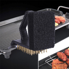 1Pcs 3 in 1 Barbecue Grill Brush Copper Steel Cleaning Brushes Barbeque Cleaner Barbecue Kitchen Accessory