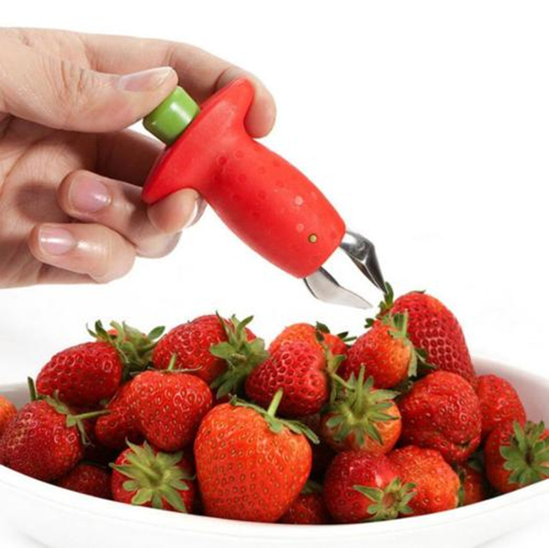 Extractor de hojas de tallo de fresa y tomate, herramienta de cocina, accesorios de cocina