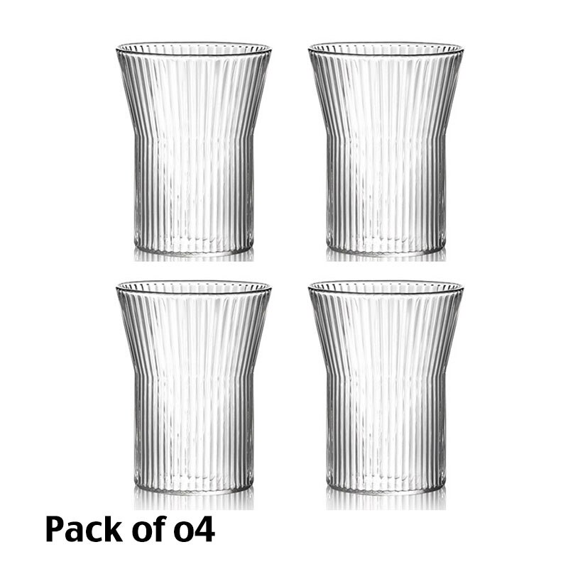 4Pcs Rimpel Whisky Bril, Water Glas, Sap Glas, Water Cup Set Van 4: Set of 4