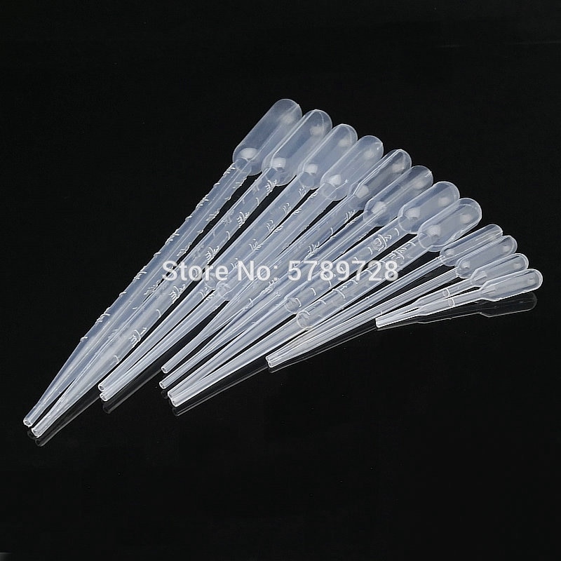 500pcs lab 0.2ml 0.5ml 1ml 2ml 3ml 3ml-L 5ml plastic pasteur pipette transfering dropper for school experiment