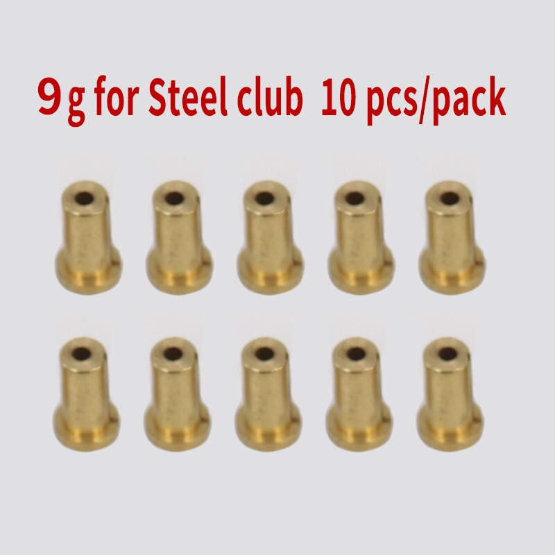 10pcs set Golf club weight head accessories Shaft Plug Assembling kits Copper Nail Brass Swing carbon/steel size .370 .335 .350: 9g for Steel club