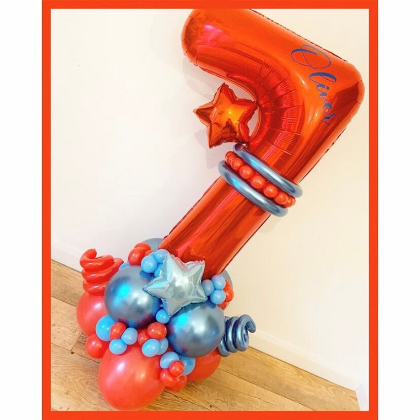 37pcs Outer Space Party Astronaut Balloon Set 32inch Red Number Balloons Galaxy Theme Party Boy Kids Birthday Party Decor Globos