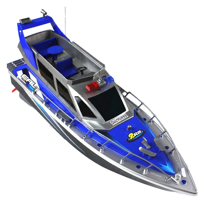 Police Remote Control Boat 1:20 Police Speed Boat Rc Boat Electric Full Function Large 4-Channel Patrol Boat Remote Control Boat