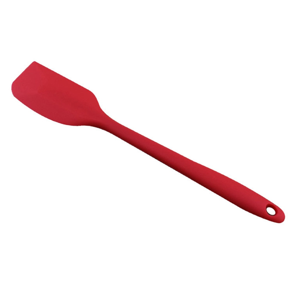 Cocina casera de silicona Flexible Espátulas para tarta espátula para crema herramienta de cocción y horneado: Rojo