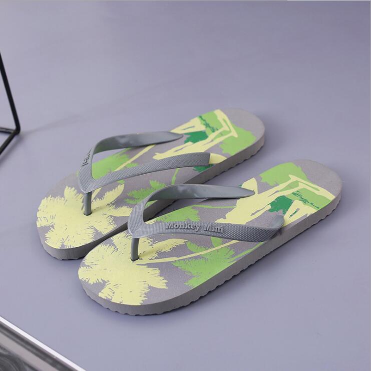 Chanclas de Coco para hombre, chanclas planas para playa al aire libre, Eva, Color puro, zapatillas antideslizantes para mujer: Gris / 42-43