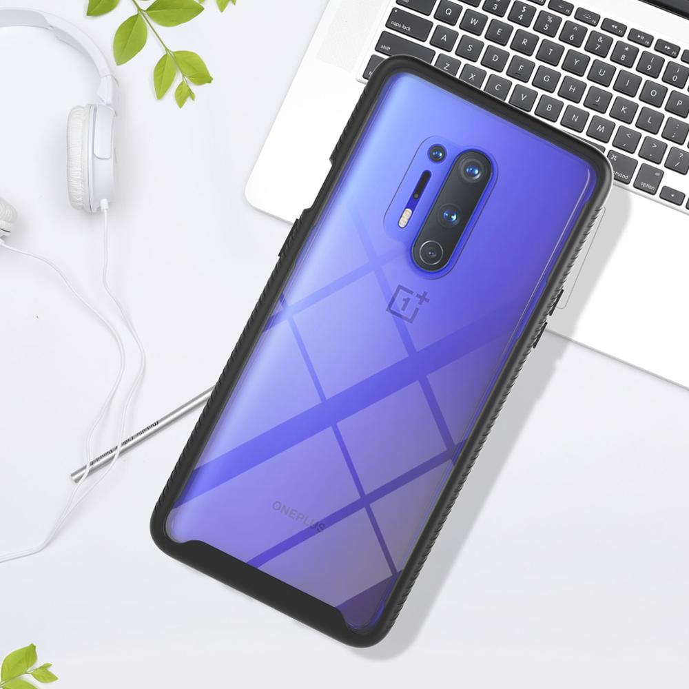 360 Full Body Slim Armor With Front Frame Case For OnePlus 8 Pro Nord 5G Anti-Fall Protective Transparent Back Cover