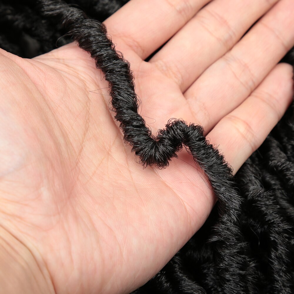 Dea da 20 pollici Faux Locs capelli all'uncinetto Nu Locs estensioni dei capelli intrecciate Ombre sintetiche parrucca di moda per capelli da donna Expo City