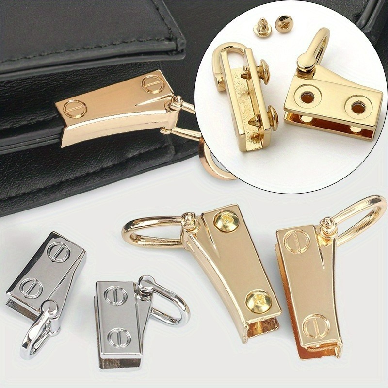 6-delige set metalen zijgespsluitingen, afneembare tasconnectorclip met D-ring, duurzame metalen bevestigingen, schroeven, DIY handtas portemonnee H
