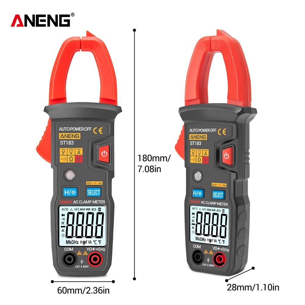 Lcd Backlight Display Digitale Multimeter Ac/Dc Spanning Stroom Meter Aneng ST183 6000 Counts Multimeter Testing Tool