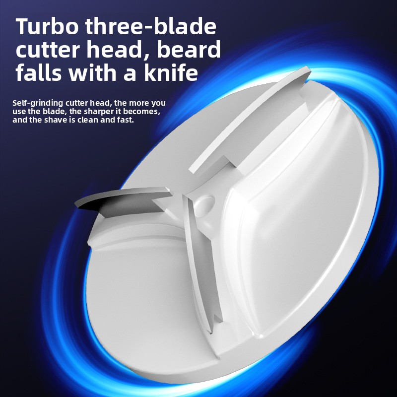 Men's portable shaver with fast charging, long battery life, washable, essential for business, home, and travel