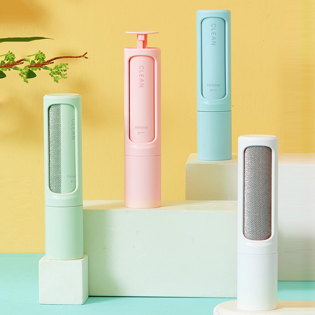 Reusable Pet Hair Remover Brush Lint Roller Self Cleaning Cat Dog Fur Hair Dust Removal Brush for Clothes Portable Effective