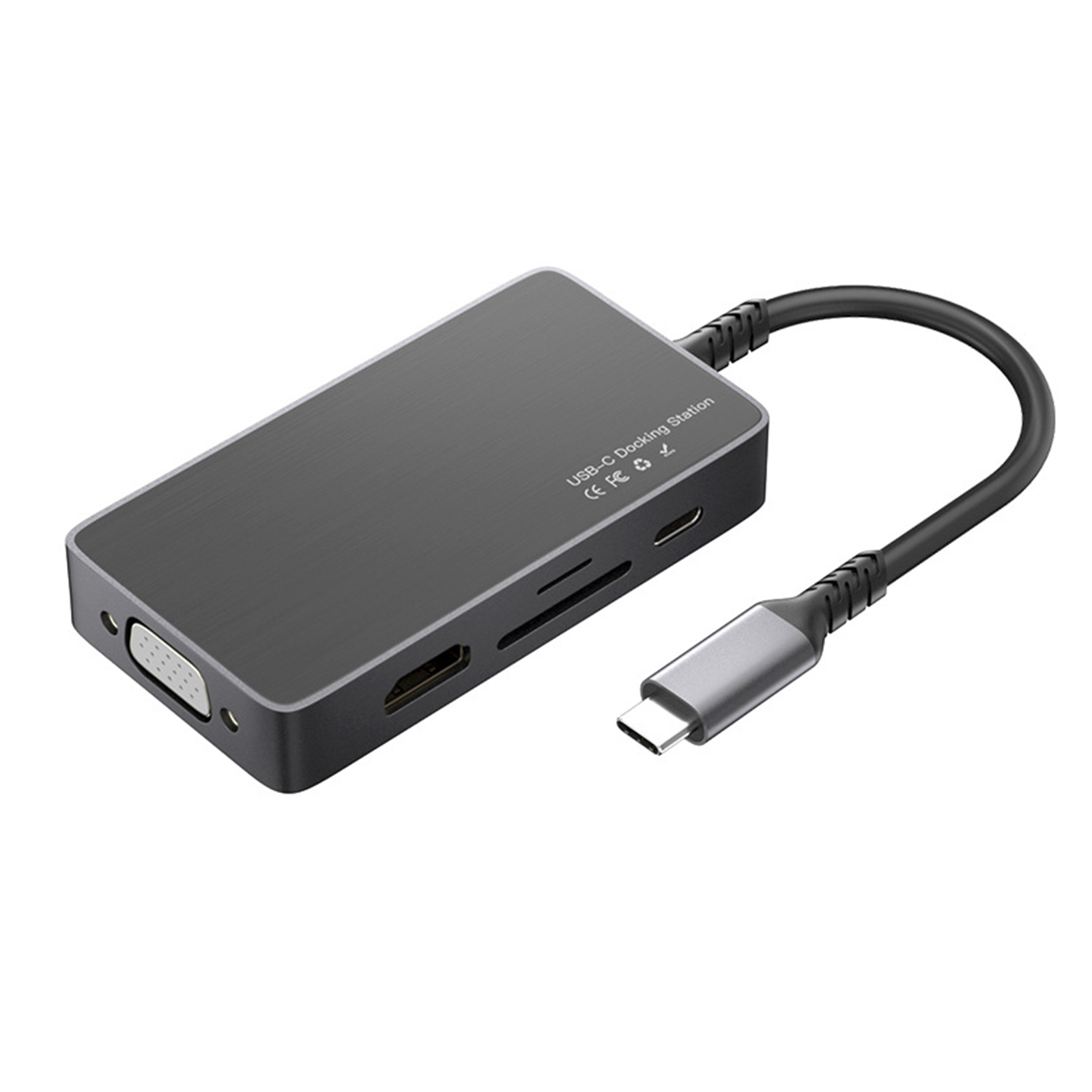 8-in-1 USB Typ-C Adapter Hub mit 4K HDMI PD Gigabit Ethernet VGA USB 3,0 SD / TF Hafen Expander für MacBook Profi Fenster