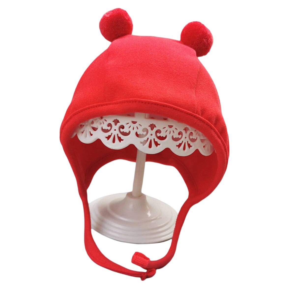 0-18 Months Baby Hats Ifant Born Kids Boys Girls Hats Spring Winter Caps Bonnet Enfant Hat For Children Baby Muts: Red