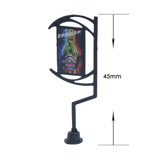 Simulation Billboard Model Scene Street Billboard Train Building Sand Table Micro Landscape Diorama Diy Material Accessories: 2