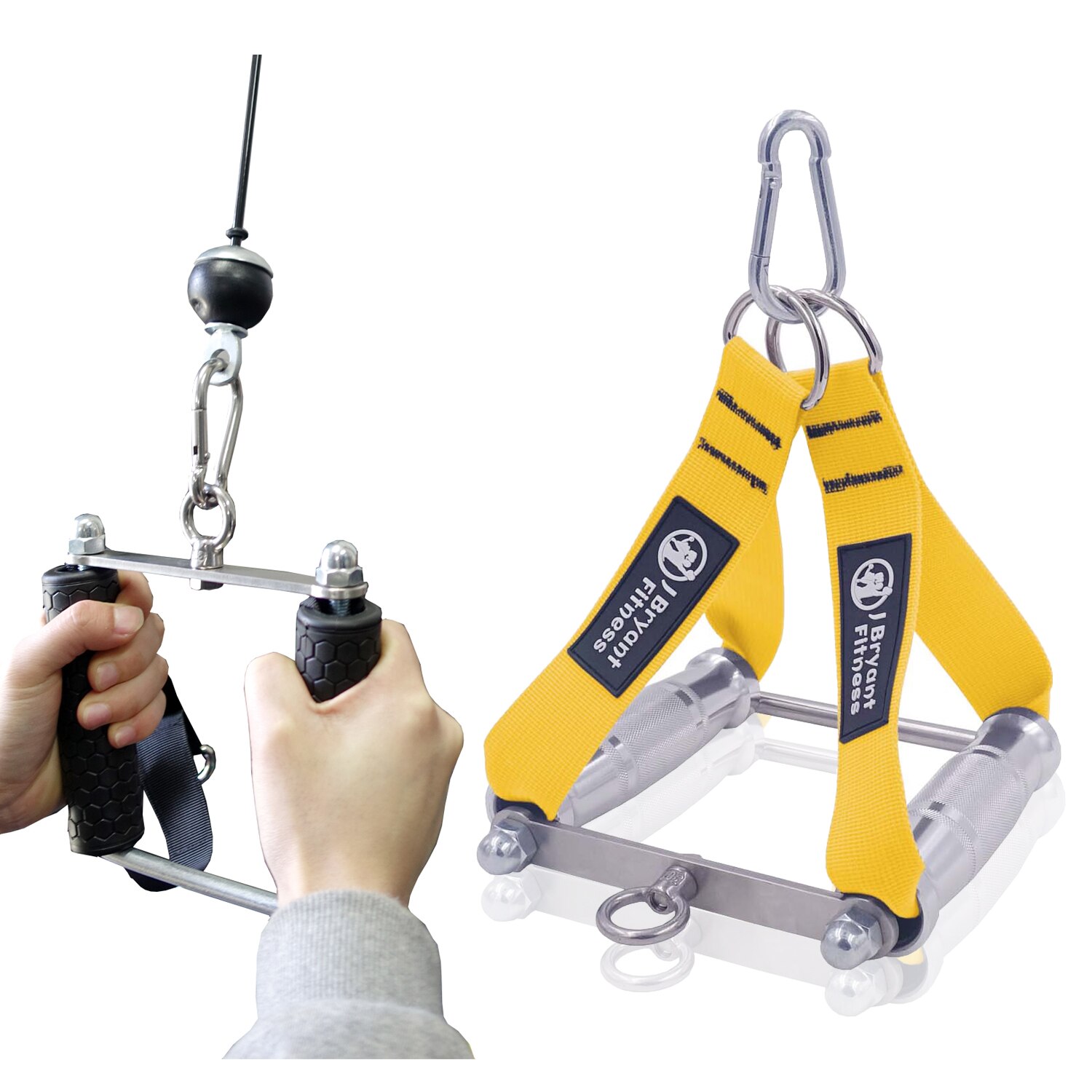 Multifunction Seated Row Double D Handles V Bar Cable Machine Attachments Press Down Strength Training Fitness Gym Accessories