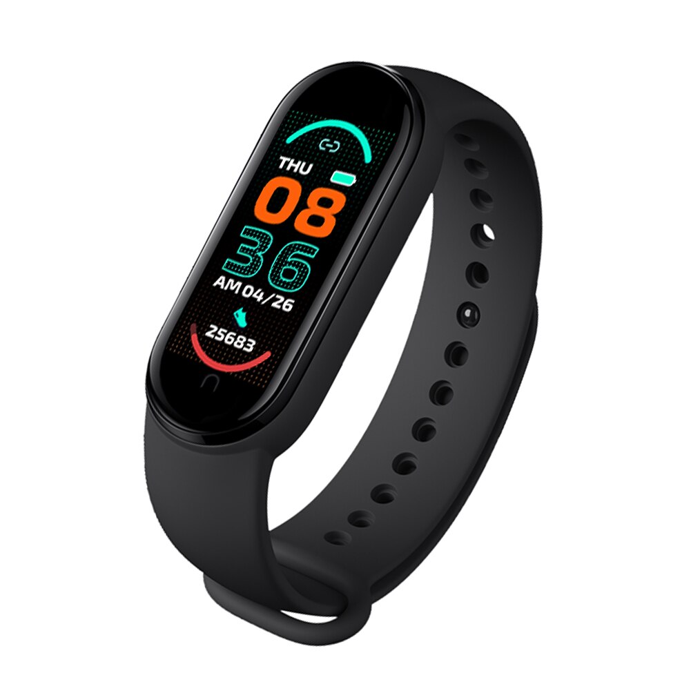 Smart Bracelet Watch Fitness Tracker Heart Rate Smart Watch Heart Rate Blood Pressure Monitor Bracelets: black