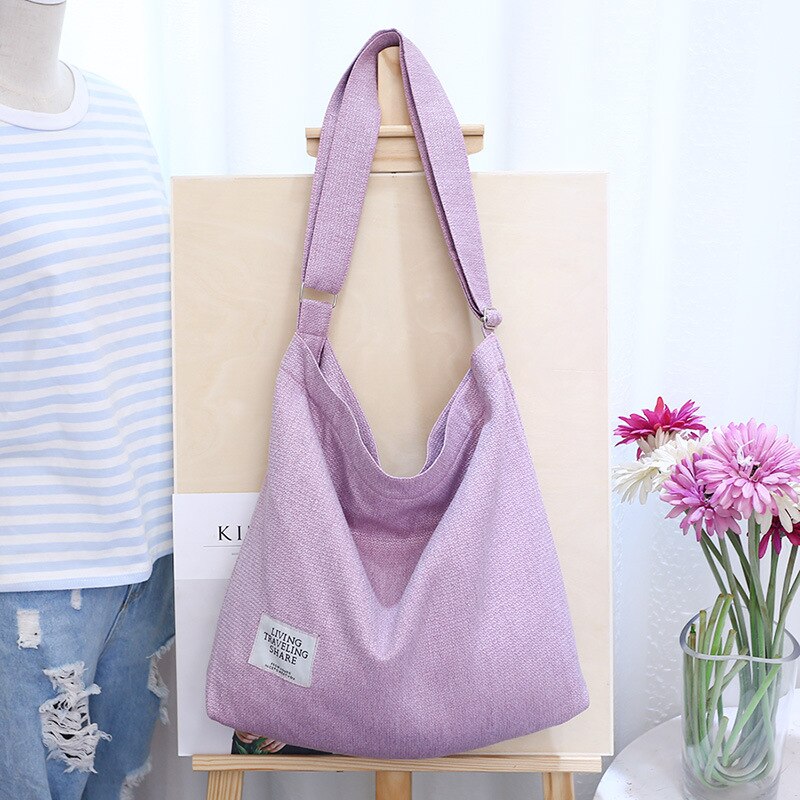 Women Canvas Shoulder Bag Crossbody Messenger Tote Girls Travel Satchel Handbag Shopping Bag: D