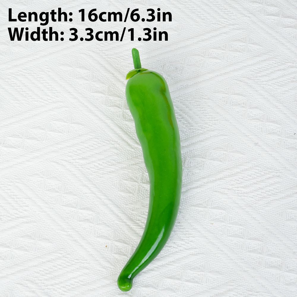 7pcs Pepper Green Pepper simulated vegetables Artificial PE Fruit Model Party Kitchen Decoration Shooting props: Deep Sapphire