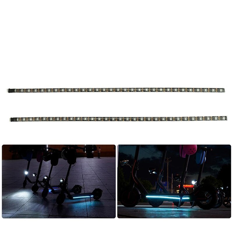 Holdbart sammenfoldeligt led strip strip til xiaomi  m365/m365 pro elektrisk scooter tilbehør, lys-up farverig scooter  m365 dele