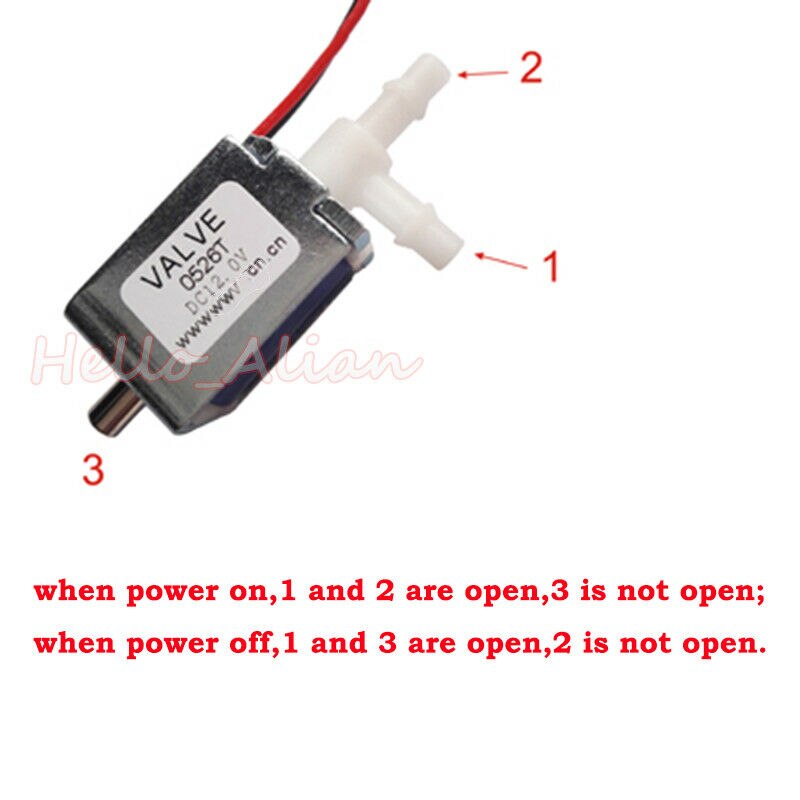 DC 6V 12V 24V 2-position 3-way Micro Electric Solenoid Valve Gas Air Flow Control Valve
