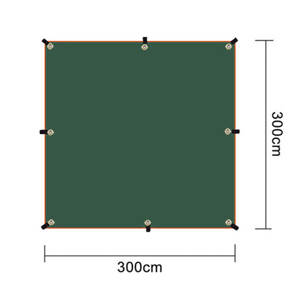 3 x 3m awning waterproof tarpaulin tent shade ultralight garden canopy parasol outdoor camping beach sun shelter hammock rain fly: Default Title