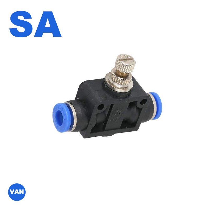 SA 4-12mm throttle valve Air Flow Speed Control Valve Tube Water Hose Pneumatic Push In Fittings