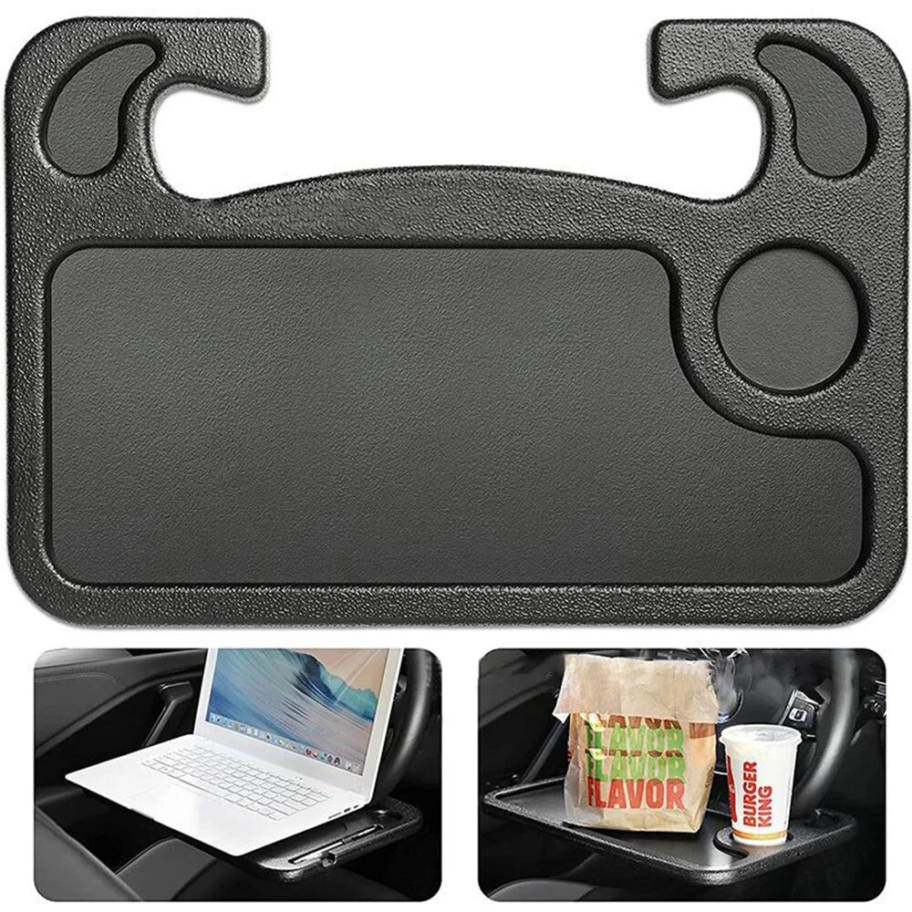 Portabevande universale portatile con tavolo multifunzionale, scrivania, notebook, carrello da lavoro, portabevande, caffè, volante per auto