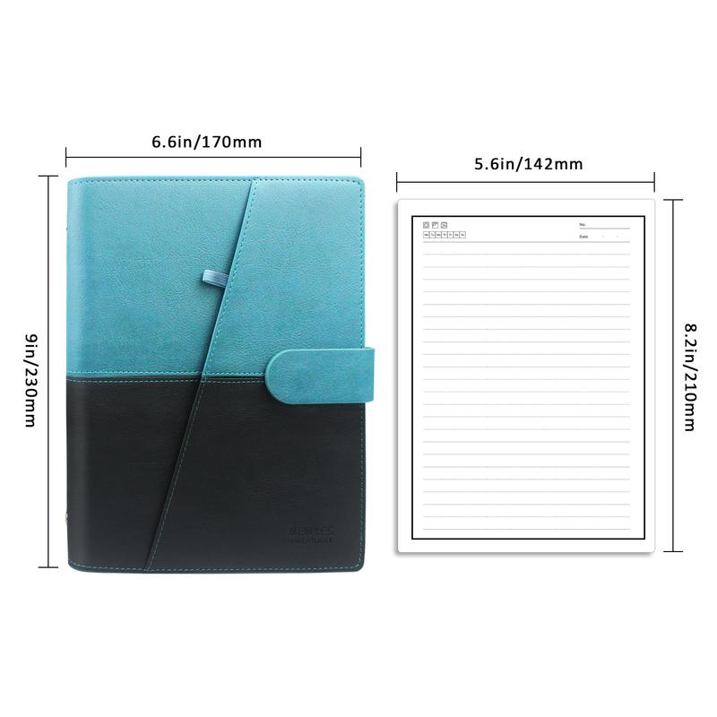 50 sheets 100 Pages Reusable Notebook Inner Paper Refill compatible with PU A5 Smart Erasable Notebook Pocketbook