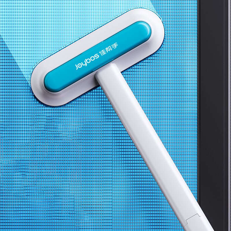 Joybos Mesh Cleaning Brush Multi-function For Screen Window Carpet Sofa Light Handheld Double Sided Dust Broom Household Cleaner: BLue