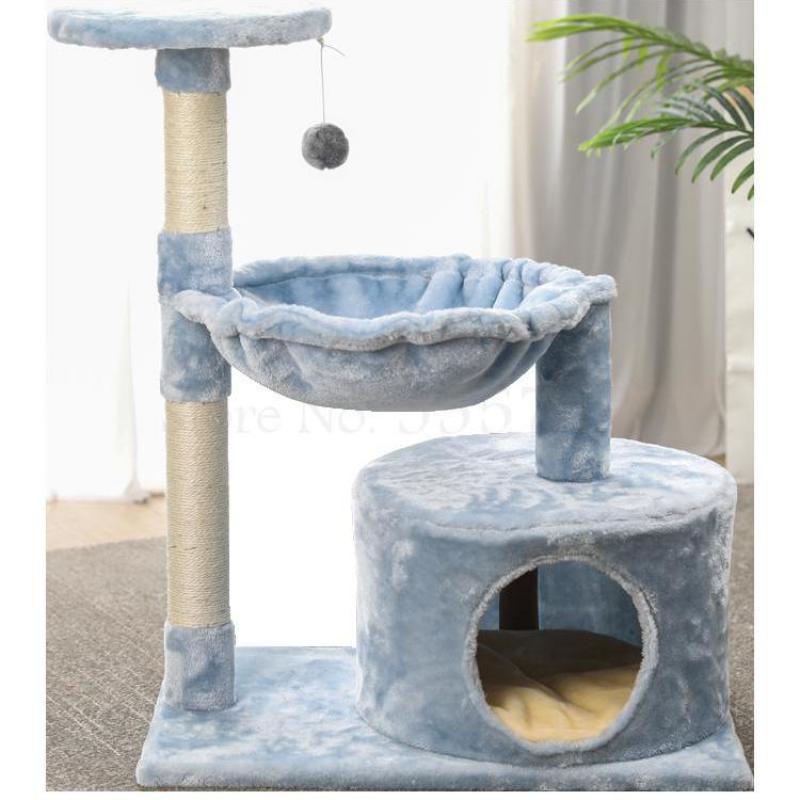 Sisal cat climbing frame small solid wood cat nest tree one cat scratch board cat jumping table scratch post cat shelf cat